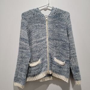 La Petite Collection Blue and White Knit Sweater Size 4 Years